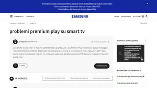 
                            7. problemi premium play su smart tv - Samsung Community