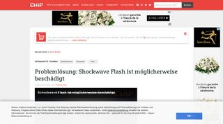 
                            5. Problemlösung: Shockwave Flash ist möglicherweise beschädigt - CHIP