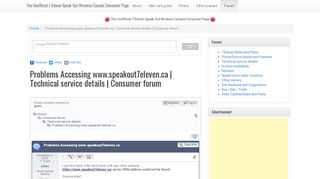 
                            5. Problems Accessing www.speakout7eleven.ca | Technical service ...