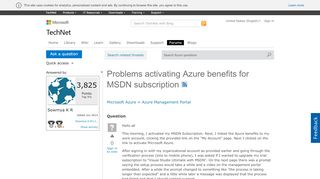 
                            10. Problems activating Azure benefits for MSDN subscription - Microsoft