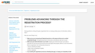 
                            7. Problems advancing through the Registration Process ...