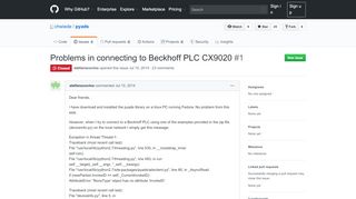 
                            5. Problems in connecting to Beckhoff PLC CX9020 · Issue #1 ... - GitHub