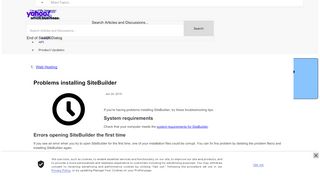 
                            1. Problems installing SiteBuilder - Yahoo Small Business Community