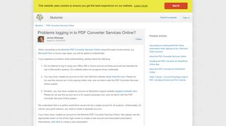 
                            13. Problems logging in to PDF Converter Services Online? – Muhimbi