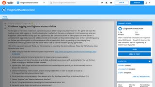 
                            4. Problems logging into Digimon Masters Online ...