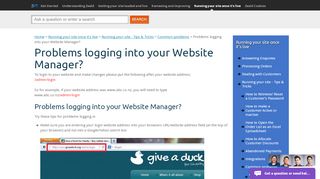 
                            11. Problems logging into your Website Manager? - Get Started - Zeald