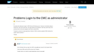 
                            3. Problems Login to the CMC as administrator - archive SAP