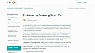 
                            11. Problems on Samsung Smart TV – Zattoo Support