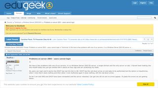 
                            10. Problems on server 2003 - users cannot login - Edugeek