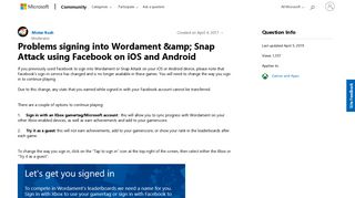 
                            2. Problems signing into Wordament & Snap Attack using ...
