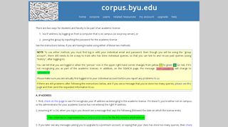 
                            11. Problems using an existing license? - BYU corpora