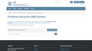 
                            4. Problems Using the QBS System · Basic Portal - QHelp - QQI