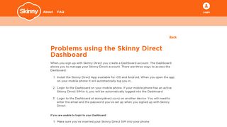 
                            5. Problems using the Skinny Direct Dashboard