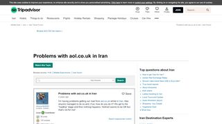 
                            6. Problems with aol.co.uk in Iran - Iran Message Board - TripAdvisor