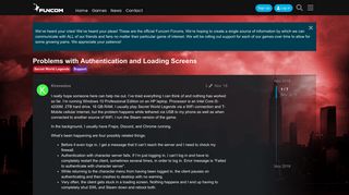 
                            2. Problems with Authentication and Loading Screens - Support ...