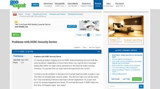 
                            12. Problems with HSBC Security Device - Hong Kong Forums - GeoExpat.Com
