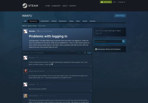 
                            2. Problems with logging in :: WAKFU Bugs & Issues - Steam Community