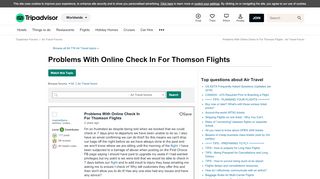 
                            8. Problems With Online Check In For Thomson Flights - Air Travel ...