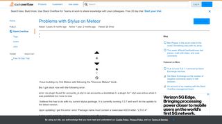 
                            8. Problems with Stylus on Meteor - Stack Overflow