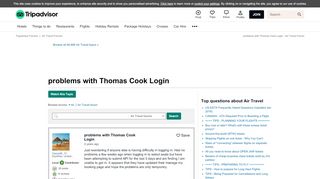
                            6. problems with Thomas Cook Login - Air Travel Message Board ...