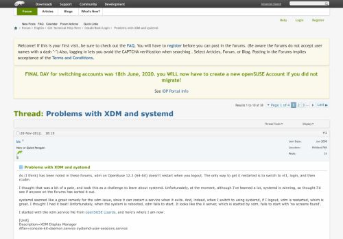 
                            4. Problems with XDM and systemd - openSUSE Forums