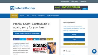 
                            1. Probux Scam: Gustavo did it again, sorry for your loss! - HowToGetRef