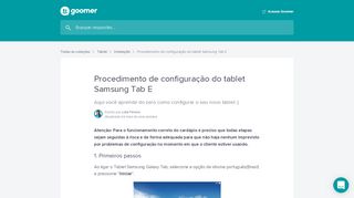 
                            13. Procedimento de configuração do tablet Samsung Tab E | Goomer ...