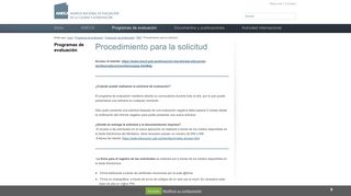 
                            5. Procedimiento para la solicitud - Aneca