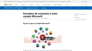 
                            2. Procédure de connexion à votre compte Microsoft - Microsoft Support