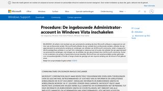
                            5. Procedure: De ingebouwde Administrator-account in Windows Vista ...