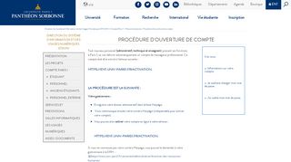 
                            4. Procédure d'ouverture de compte - DSIUN - Université Paris 1 ...