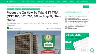 
                            7. Procedure On How To Take GST TMA (GST 105, 107, 707, 807 ...