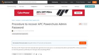 
                            7. Procedure to recover APC Powerchute Admin Password - UPS Forum ...