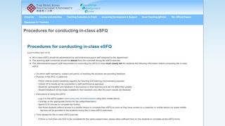 
                            4. Procedures for conducting in-class eSFQ - EDC - PolyU