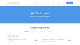 
                            1. Proceed to job offers - Yacht crew agency Marinescence