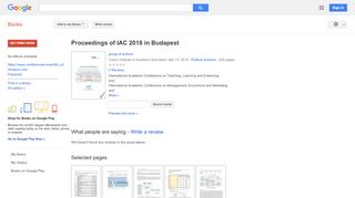 
                            11. Proceedings of IAC 2018 in Budapest