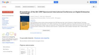 
                            11. Proceedings of the 6th CIRP-Sponsored International Conference on ...
