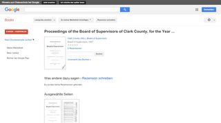 
                            11. Proceedings of the Board of Supervisors of Clark County, for the ... - Google Books-Ergebnisseite