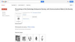 
                            5. Proceedings of the Cambridge Antiquarian Society, with ... - Google बुक के परिणाम