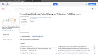 
                            11. Proceedings of the Dorset Natural History and Antiquarian Field Club