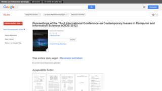 
                            11. Proceedings of the Third International Conference on Contemporary ...