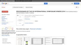 
                            10. PROCEEDINGS OF THE XIV INTERNATIONAL SYMPOSIUM SYMORG 2014: NEW ... - Google Books-Ergebnisseite