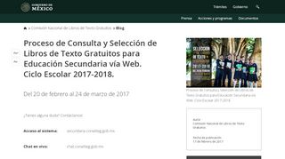 
                            5. Proceso de Consulta y Selección de Libros de Texto Gratuitos para ...