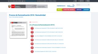 
                            11. Proceso de Racionalización 2018 / Normatividad | Ugel01