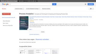 
                            2. Process Analytics - Concepts and Techniques for Querying and ...