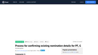 
                            9. Process for confirming existing nomination details for PF, G by ...