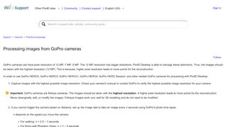 
                            13. Processing images from GoPro cameras – Support