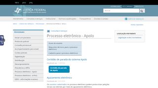 
                            4. Processo eletrônico - Apolo | Justiça Federal – Seção Judiciária do ...