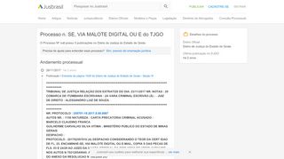 
                            7. Processo n. SE, VIA MALOTE DIGITAL OU E do TJGO - JusBrasil