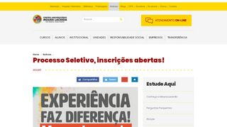 
                            9. Processo Seletivo, inscrições abertas! - Centro Universitário Moura ...